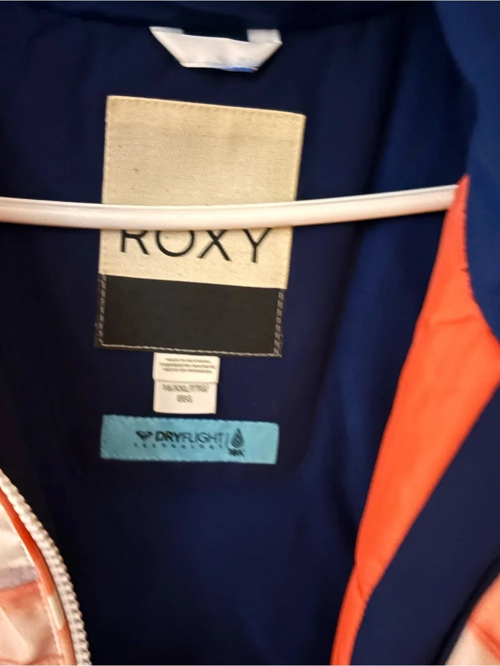 Roxy Kids Ombre Pink to Blue Puffer Jacket with Hood